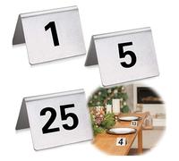 FDOSIJFOS Marque-Places, Panneaux de Table avec Chiffres Noirs Double Face, Marque-Places, idéal for Les réceptions rustiques, banquets, cafés, Restaurants(1 to 100)