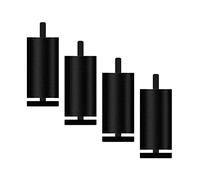 FDOSIJFOS Pièces de Levage pour Pieds de Table, Pieds de Meuble Rechange en Alliage d'aluminium for TV, canapé, Noir givré, 4 pièces(25cm)