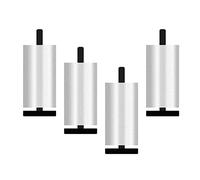 FDOSIJFOS Pièces de Levage pour Pieds de Table, Pieds de Table en Alliage d'aluminium, Pieds Rechange for Meuble TV, canapé, Argent givré, 4 pièces(15cm)