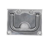 FDOSIJFOS Poignées de fenêtre, Trappe de verrouillage bateau, poignée couvercle pont levage affleurant, acier inoxydable 316 marin, miroir carré(96x69mm)