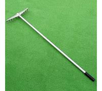 FDOSIJFOS râteau à Gazon, Râteau à Gazon, râteau de nivellement pelouse for Jardin, for Bunker Sable Golf, tête et Tige entièrement en Aluminium, adapté aux terrains Plage, Saut Hauteur Plat