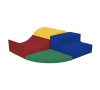 FDP SoftScape - Grimpeur d'angle incurvé - Structure de jeu active d'intérieur pour les tout-petits et les enfants - Mousse souple sûre pour ramper et glisser - Lot de 4 pièces - Assortiment de 4