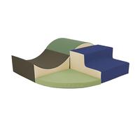 FDP SoftScape Lot de 4 grimpeurs d'angle incurvés pour tout-petits et enfants, mousse souple sûre pour ramper et glisser, couleur terre
