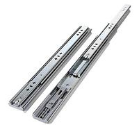 FDQAMLKX Coulisses de tiroir à Extension complète et Fermeture amortie, 3 Plis, 450 mm, à roulement à Billes, Montage latéral, pour Une Utilisation Fluide et silencieuse. Idéales pour Les armoires et