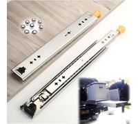 FDQAMLKX Coulisses de tiroir Robustes avec verrou, à Extension complète et roulements à Billes, pour boîtes à Outils, Montage latéral, 1450 mm, 1 Paire, quincaillerie de tiroir de qualité industriell