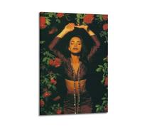 FDRPMHC Toile murale avec cadre Singer Nigeria Sade Adu pour salon, chambre à coucher, 20 x 30 cm