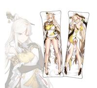 FDSAD Housse de Coussin Genshin Impact Ningguang Housse de Coussin en Tissu Peluche Court Double Face Anime Dakimakura
