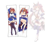 FDSAD Housse de Coussin Umamusume: Pretty Derby Daiwa Scarlet Housse de Coussin Anime Dakimakura taie d'oreiller Courte en Tissu Peluche