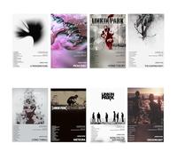 FDSFE - Affiche sur toile avec couverture d'album des Linkin Park, décoration pour chambre, bureau, chambre à coucher, cadeau, lot de 8, sans cadre, 20 x 30 cm