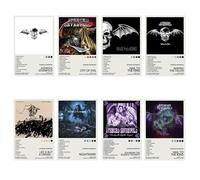 FDSFE Avenged Sevenfold Affiche Couverture d'Album Édition Limitée Poster sur Toile Décoration de Chambre Paysage Décoration de Bureau Cadeau (Lot de 8) Sans Cadre 30x45cm (12x18po)