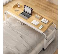 FDSGEEE Table de lit, Table de chevet sur roulettes, Réglable en hauteur, Multifonctionnelle (Color:A)