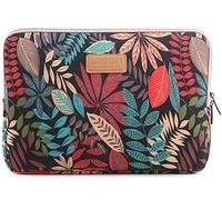 fdsmall 15,6 Pouces Housse de Protection étanche en néoprène pour Ordinateur Portable Acer/ASUS/Dell/Lenovo/HP/Samsung (Feuilles Rouges)