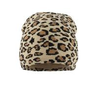 fdsmall Beanie Hat for Women Animal Print Beanie Hat Soft Stretch Knitted Cold Hats Unisex Winter Cheetah Headwear (Yellow)