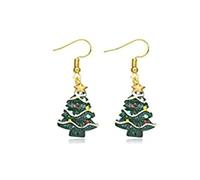 fdsmall boucle d'oreille de Noël arbre Dangle boucles d'oreille étoile goutte d'oreille Stud perles rouges vertes Dangle étoile boucles d'oreille arbre en spirale cadeaux (10)