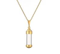 fdsmall Collier avec flacon de parfum, collier avec pendentif en acrylique rechargeable, mini-flacon de parfum portable, bijou d'aromathérapie personnalisé, idéal pour les voyages et à porter au quoti