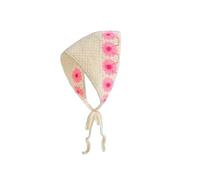fdsmall Écharpe de cheveux floraux femmes bandeau crochet bandeau bohème bandanas lacets triangle kerchief couleur unie bandeau Vintage femmes (03, One Size)