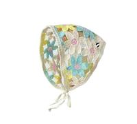 fdsmall Écharpe de cheveux floraux femmes bandeau crochet bandeau bohème bandanas lacets triangle kerchief couleur unie bandeau Vintage femmes (05, One Size)