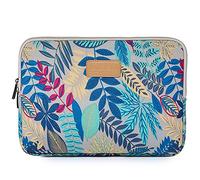 fdsmall Housse d'ordinateur Portable Imperméable en Néoprène pour Acer/ASUS/Dell/Lenovo/HP/Samsung (Feuilles Grises, 14 Pouces)