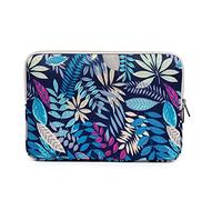 fdsmall Housse d'Ordinateur Portable Imperméable en Néoprène pour Acer/ASUS/Dell/Lenovo/HP/Samsung (Feuilles Bleues, 12 Pouces)