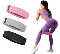 fdsmall Lot de 3 bandes de résistance de qualité supérieure pour hanches et fessiers, 3 bandes de niveau de résistance antidérapantes pour débutants/athlètes, musculation, yoga, pilates, fitness