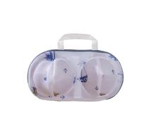 fdsmall Sac de blanchisserie de soutien-gorge 3D, sacs de soutien-gorge en maille avec fermeture éclaire poignée, sac protecteur de laveuse de soutien-gorges pour machine à laver (Blue)
