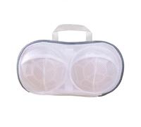 fdsmall Sac de blanchisserie de soutien-gorge 3D, sacs de soutien-gorge en maille avec fermeture éclaire poignée, sac protecteur de laveuse de soutien-gorges pour machine à laver (White)