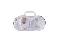 fdsmall Sac de blanchisserie de soutien-gorge 3D, sacs de soutien-gorge en maille avec fermeture éclaire poignée, sac protecteur de laveuse de soutien-gorges pour machine à laver (Yellow)