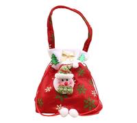 fdsmall Sac de bonbons de Noël Corners Pantalons de Noël Style Lovely Treat Sacs Elk Velvet Draw String Chocolate Snacks Cadeau Fête Favores Sac de bonbons pour la décoration de Noel (02)