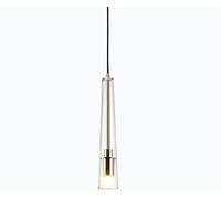 FDTMGW Pendre linéaire en Or Classique en Verre Transparent LED Industriel LED Suspendu Moderne Plafond de Plafond Long Plafonnage Lampe linéaire Chandelier Moderne, Lustre