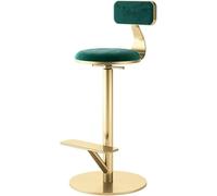 FDTMGW Tabourets de Bar 1pcs, tabourets de Bar pivotants réglables sans Bras, tabourets de Bar à Hauteur de comptoir de Cuisine en Velours, siège épaissi (Gris)
