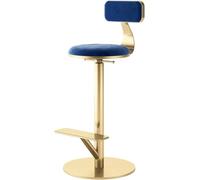 FDTMGW Tabourets de Bar 1pcs, tabourets de Bar pivotants réglables sans Bras, tabourets de Bar à Hauteur de comptoir de Cuisine en Velours, siège épaissi (Gris)