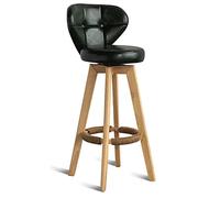FDTMGW Tabourets de Bar Chaise à Manger élégants tabourets de Bar rétro Ensemble de 2, tabourets de comptoir en Velours, pivotant (Marron, Jambes Noires)