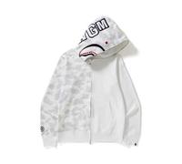 FDTURES 24ss Couple Mode Casual Tops BAP Marque De Mode Japonaise Shark Fish Head Splice Nightlight Hommes Femmes Sweat À Capuche Zip Polaire Sweat - Shirt Veste-color1||M