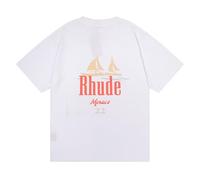 FDTURES 24ss Trendy Casual Tops Rhud T - Shirt À Manches Courtes Hommes Femmes Pull Ample Fashion Base-color1||L