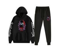 FDTURES Cartoon Solo Leveling Sweat À Capuche Imprimé + Pantalons Printemps Manches Longues Hommes Femmes Casual Plus Taille Sweat À Capuche Fashion Street Hoodie-color10||M
