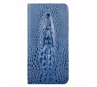 FDUJINH Coque Portefeuille pour Xiaomi 17 Ultra/17 Pro Max/17 Pro/17, Cuir Véritable Housse Emboss Crocodile Motif Rabat Support Etui Antichoc,Chrome,17