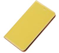 FDUJINH Etui Portefeuille pour Xiaomi 17 Ultra/17 Pro Max/17 Pro/17, Rabat Fermeture Magnétique Cuir Véritable Housse Protection Tout Compris Coque,Jaune,17