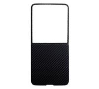 FDUJINH Housse pour Samsung Galaxy Z Flip 7, Mince Coque en Fibre Carbone Véritable Étui Arrière Magnétique Chargement sans Fil,Noir,Flip 7