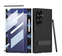 FDUJINH Housse pour Samsung Galaxy Z Trifold, Béquille Étui Cuir Protection Écran Fermeture Magnétique Charnière Stylo Antichoc Coque,Noir,Trifold