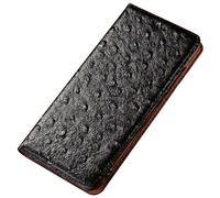 FDUJINH Housse pour Xiaomi 17 Ultra/17 Pro Max/17 Pro/17, Cuir Véritable Étui Portefeuille À Rabat Protectrice Antichoc Support Coque,Noir,17 Ultra