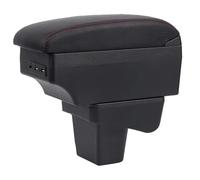 FDWPJYO Accoudoir de Voiture pour Honda New City 2012-2018 boîte de Rangement à Double Couche Accessoires de Voiture avec Port USB