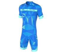 FDX Combinaison de cyclisme pour homme - Rembourrée 3D, respirante, à séchage rapide - Combinaison de triathlon à manches courtes pour entraînement à vélo, course de vélo, vêtements de cycliste