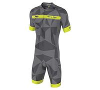 FDX Combinaison de cyclisme pour homme - Rembourrée 3D, respirante, à séchage rapide - Combinaison de triathlon à manches courtes pour entraînement à vélo, course de vélo, vêtements de cycliste