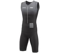 FDX Combinaison de cyclisme pour homme - Rembourrée 3D - Respirante - Séchage rapide - Combinaison de triathlon à manches courtes pour entraînement de vélo, haut de vélo de course, vêtements de
