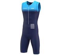 FDX Combinaison de cyclisme pour homme - Rembourrée 3D - Respirante - Séchage rapide - Combinaison de triathlon à manches courtes pour entraînement de vélo, haut de vélo de course, vêtements de