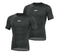 FDX sous-vêtement Technique Cool Mesh Manches Courtes, été, ultraléger, Respirant et Anti-odeurs, idéal pour vélo, Course, Fitness, entraînement et randonnée(Pack of 2, Black, L)