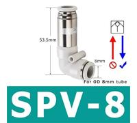 FDYZCIYI Pneumatic Check Valve 6mm 8mm 10mm 1/4 3/8 1/2 One Way Non Return Valve Air Single Way Brass Valve Air Pipe Fitting Adapter(SPV-8)