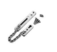 FDzkrtvm Serrure à chaîne pour portes de sécurité, Serrure à chaîne de porte en acier inoxydable, 2 pièces, presse ressort, vis verrouillage polie(Silver)