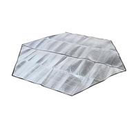 FDzkrtvm Tapis de Camping en Papier d'aluminium, Empreinte de Pas Tente isolée par Preuve hexagonale Tapis Camping Papier d'aluminium