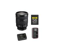 SONY FE 24-105MM F4 G OSS noir + Sony CFexpress Type A TOUGH 80Go Carte memoire + batterie Kingma 2000 mAh (Sony NP-FZ100) + Kingma chargeur de batterie